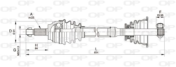 OPEN PARTS Vetoakseli DRS6112.00